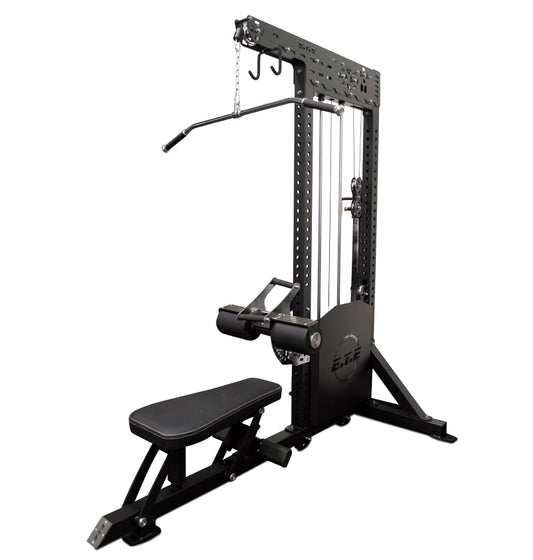 Body-Solid power rack designed for lat pulldown and low row exercises, now available for pre-order for gym installations.