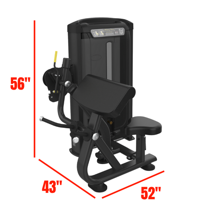 Bicep Exercise with labeled dimensions 