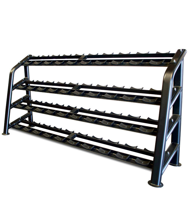 4 tier dumbbell rack with saddles