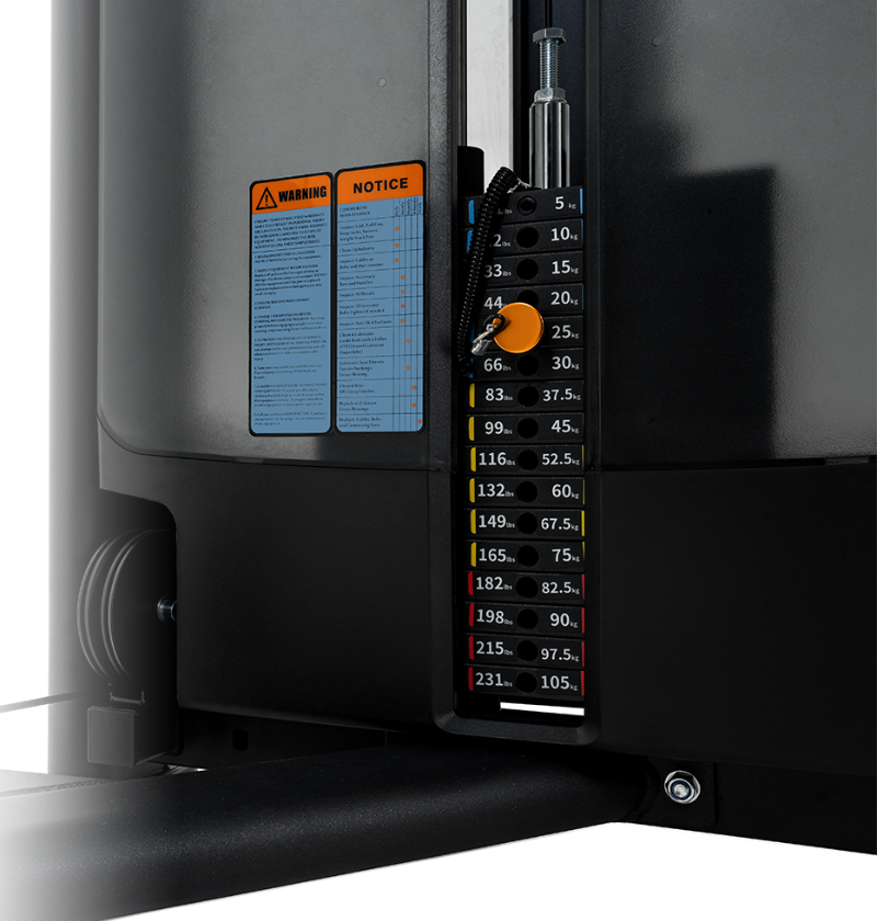 Multi Press machine workout weight stack gym equipment close-up 