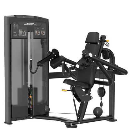 Black Iso Lateral Bicep curl on white background 