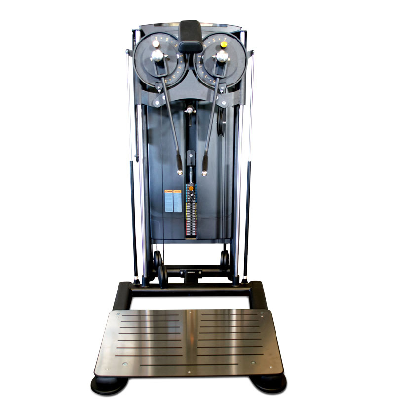 Standing multi flight machine on a white background