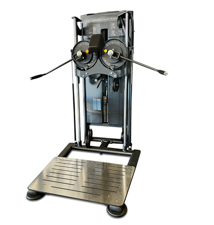 Standing multi flight machine on a white background