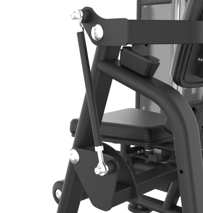 Abdominal Crunch machine close-up, gym equipment 