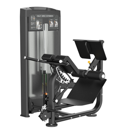 Black Multi Back Extension Exercise Machine on White Background 
