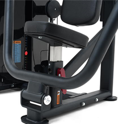 Chest Press Black Selectorized Gym Equipment Close Up