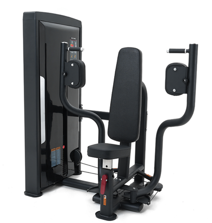 Pectoral Black Selectorized Gym Equipment Displayed on a White Background 