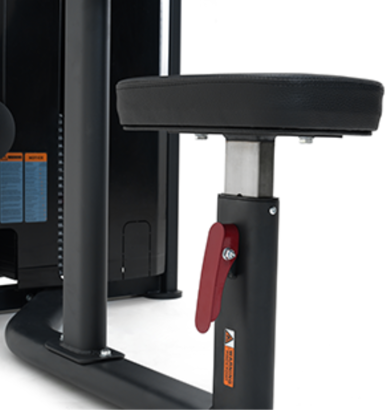 Pec Fly Rear Delt Black Selectorized Gym Equipment Close Up Adjustable Seat 