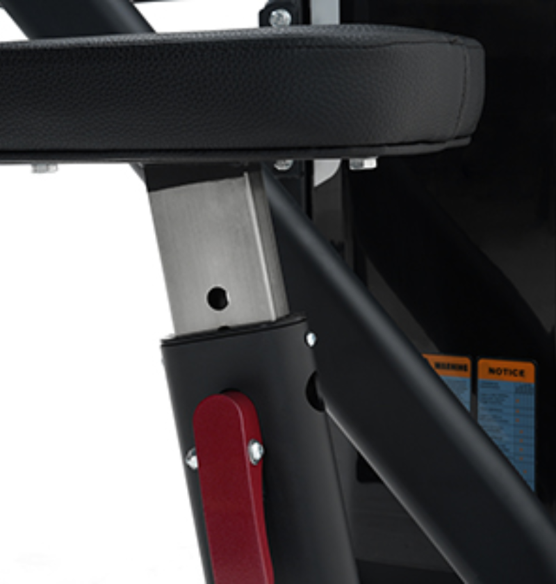 Bicep Curl Black Selectorized Gym Equipment Close Up