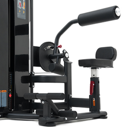 Abdominal Back Extension Black Selectorized Gym Equipment Close Up