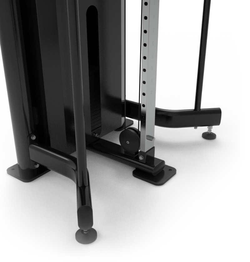 Crossover Cables Black Selectorized Gym Equipment Close Up