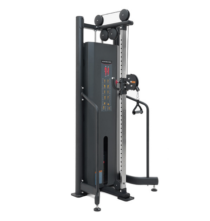 Adjustable Pulley Black Selectorized Gym Equipment Displayed on a White Background 
