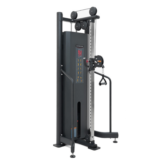 Adjustable Pulley Black Selectorized Gym Equipment Displayed on a White Background 