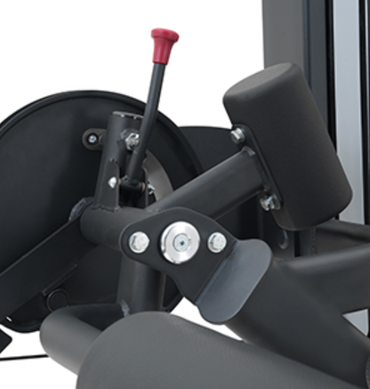 Leg Curl Extension Black Selectorized Gym Equipment Close Up