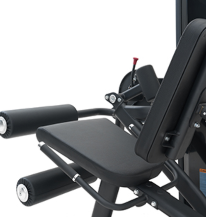 Leg Curl Extension Black Selectorized Gym Equipment Close Up