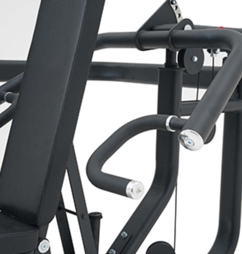 Multi Press Black Selectorized Gym Equipment Close Up 