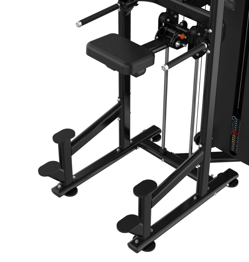Chin Dip Black Selectorized Gym Equipment Close Up