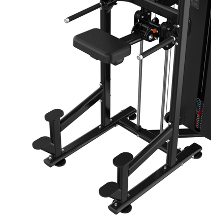 Chin Dip Black Selectorized Gym Equipment Close Up