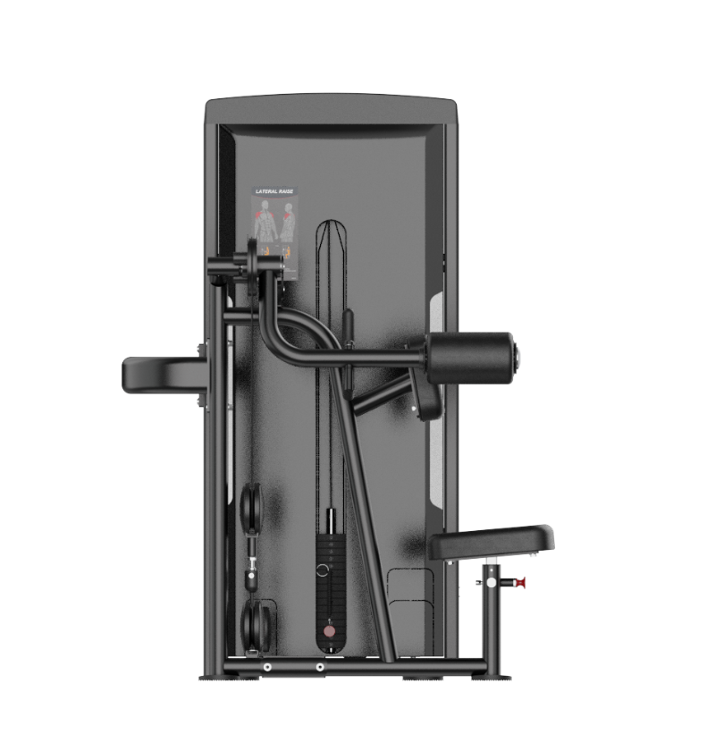 Lateral Raise Black Selectorized Exercise Gym Equipment Displayed on a White Background 