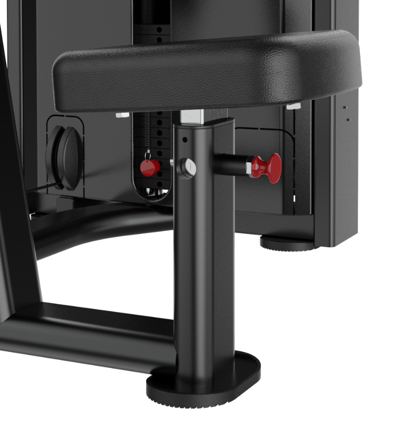 Lateral Raise Black Selectorized Exercise Gym Equipment Close Up Adjustable Seat 