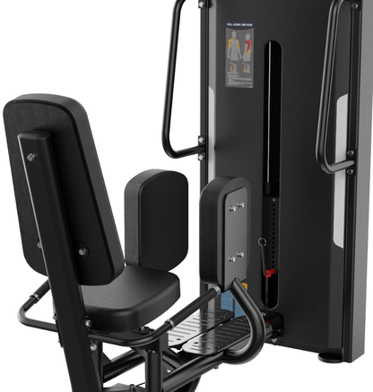 Standing Seated Abduction Black Selectorized Exercise Equipment Close Up