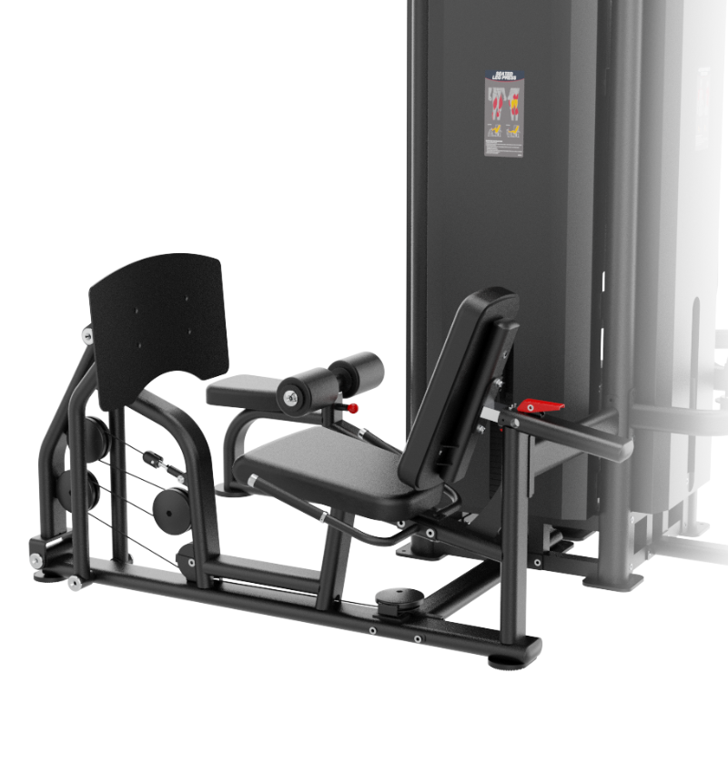 5 Stack Multi Station Black Gym Equipment Close Up Leg Press