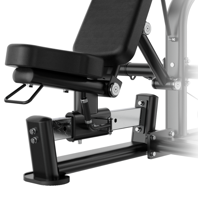Multi Press Black Selectorized Exercise Machine Gym Equipment Close Up