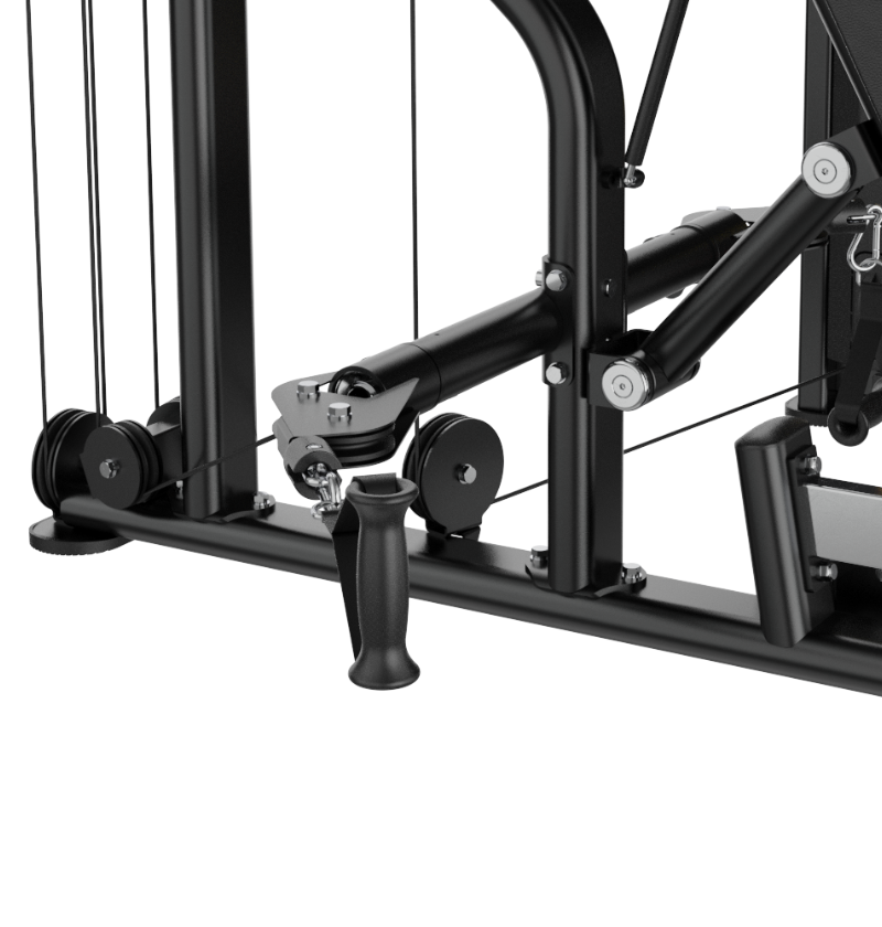 Multi Press Black Selectorized Exercise Machine Gym Equipment Close Up