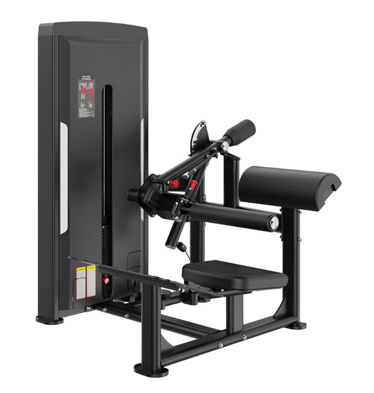 SA045 Hip Thruster selectorized black workout machine displayed on a white background