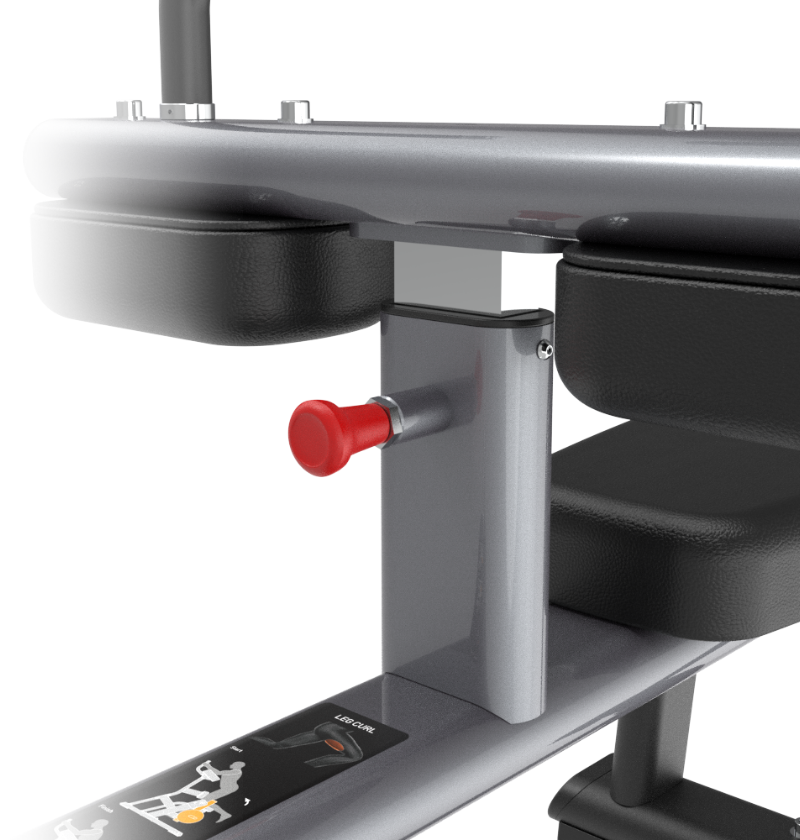 Seated calf raise close up quick pull stopper  