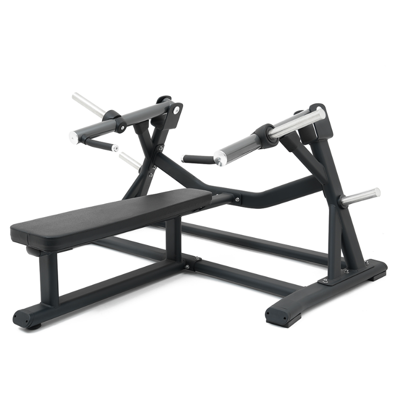 Black iso horizontal bench press on a white background