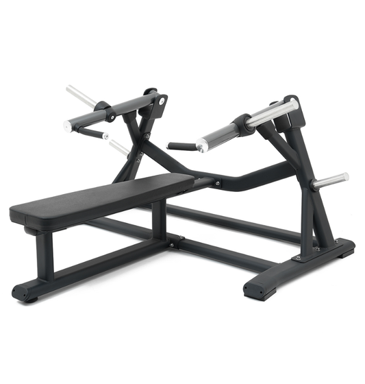 Black iso horizontal bench press on a white background