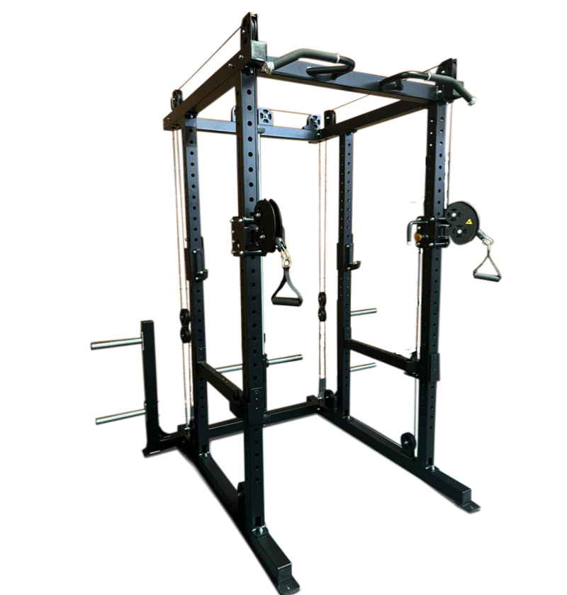 power cage with plate loaded functional trainer