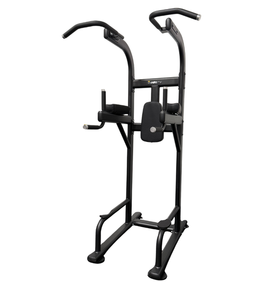DR008 VKR Chin Dip Stand black workout equipment displayed on a white background 