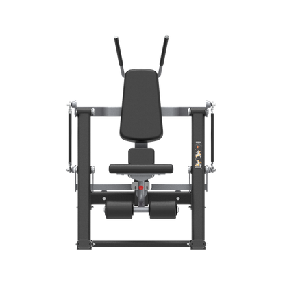 Plate loaded ab crunch machine on a white background