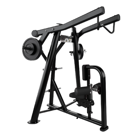 L6702 High Row plate loaded workout machine displayed on white background 