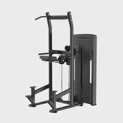 Chin Dip Black Selectorized Gym Equipment Display Video 360