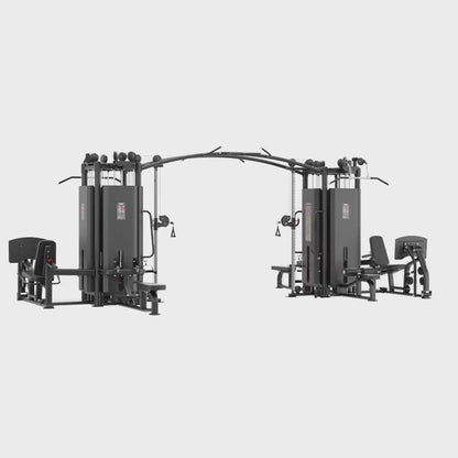 8 Stack Multi Station Black Gym Equipment Display Video 360