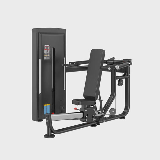 Multi Press Black Selectorized Gym Equipment Display Video 360
