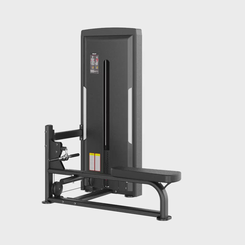 Cable Seated Row Black Selectorized Gym Equipment Display Video 360