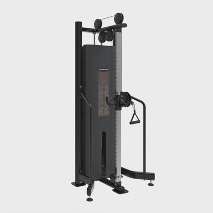 Adjustable Pulley Black Selectorized Gym Equipment Display Video 360