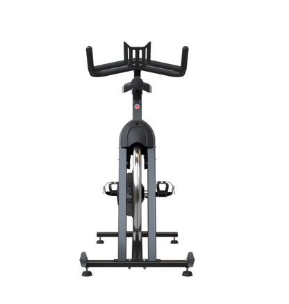 Black Schwinn spin bike on a white background