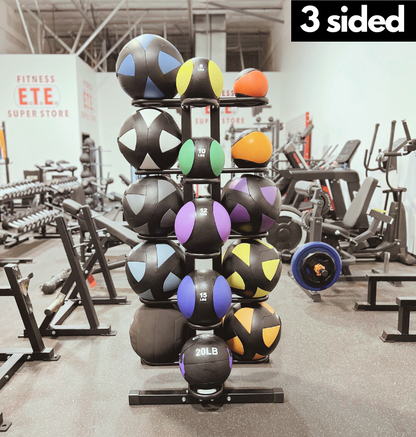 triple sided vertical med ball rack