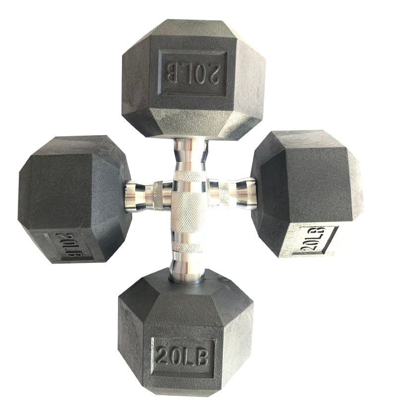 Rubber Hex Dumbbells