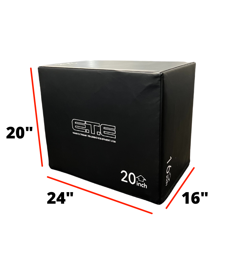 Soft Foam Plyometric Box - 20 24 30 - 3-In-1 Pro-Duty HIIT Exercise Foam  Plyo Box - Step-Up, Box Squat, Home Garage Gym Training