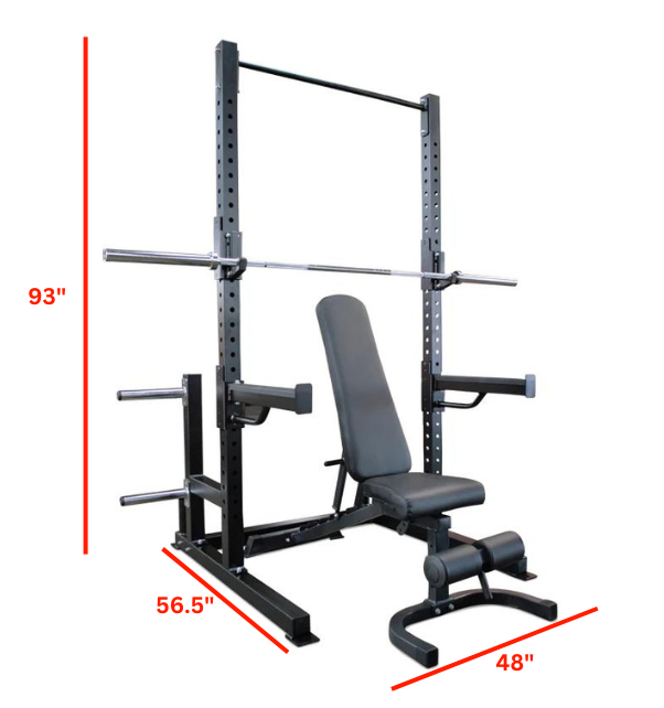 Adjustable squat bench best sale rack
