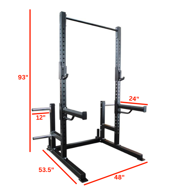 Squat rack measurements sale