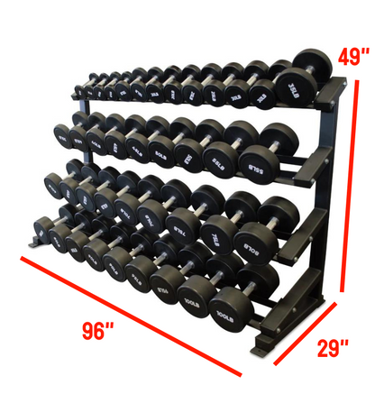 Dumbbell weight rack with weights sale