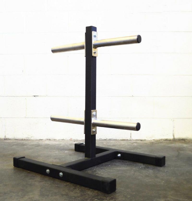 Short Vertical Bumper Plate Tree with 2 Bar Holders