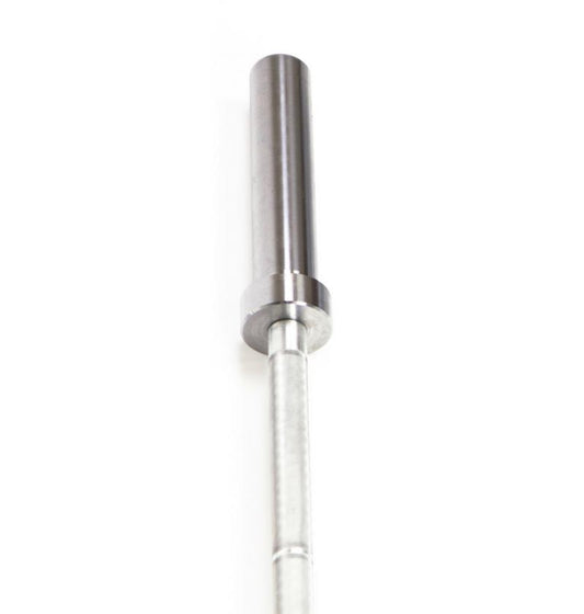 Aluminum Training Bar Pro 15lb displayed against a white background, showcasing its sleek metal design.